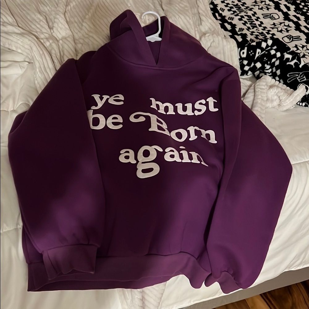 Purple Hoodie - 'Ye Must Be Born Again'